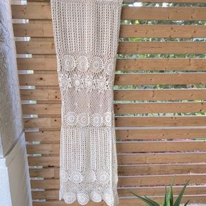 Alice & Olivia Crochet Dress with Nude Slip